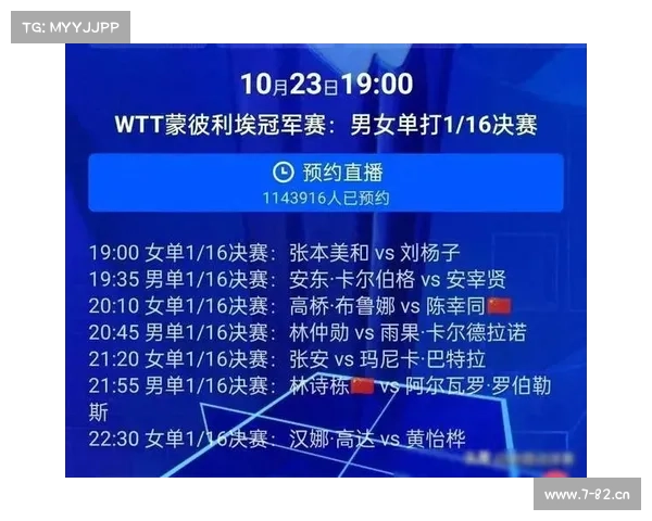 今日乒乓球赛事直播时间详尽解析爱好者必备指南精彩对决不容错过
